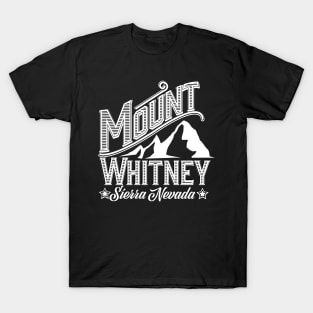 Mount Whitney Sierra Nevada Travel poster T-Shirt